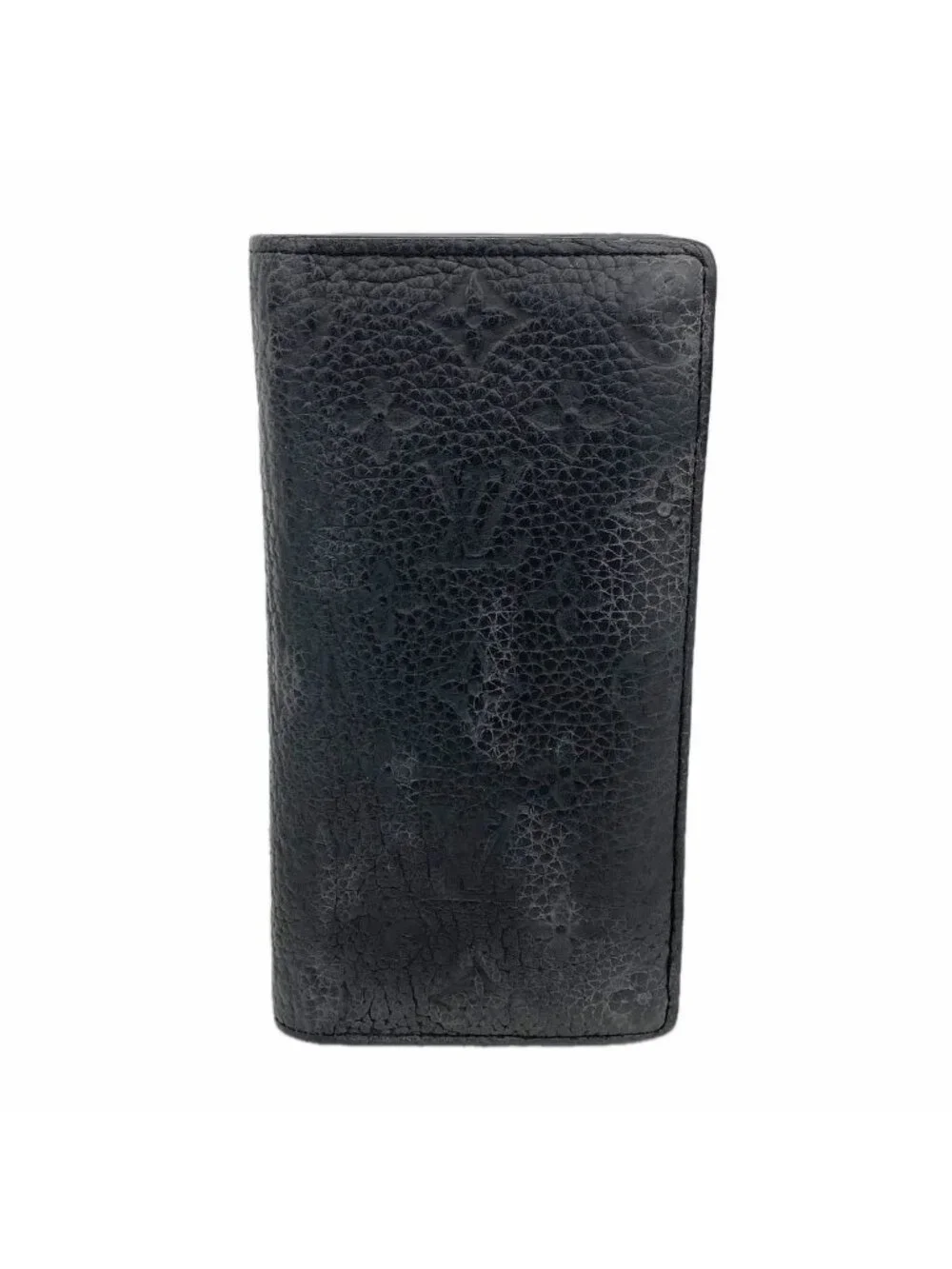 Louis Vuitton Wallet Monogram Taurillon Portefeuille Brazza Black